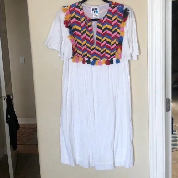 WHIT TWO Bette Flutter-Sleeve Dress XS - Picture 8 of 10